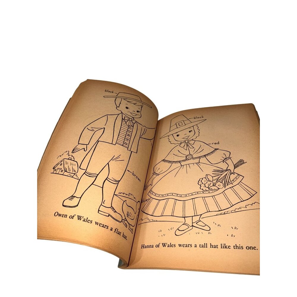 Vintage 1950s Children Of Other Lands Coloring & Activity Book By Whitman - Picture 7 of 16